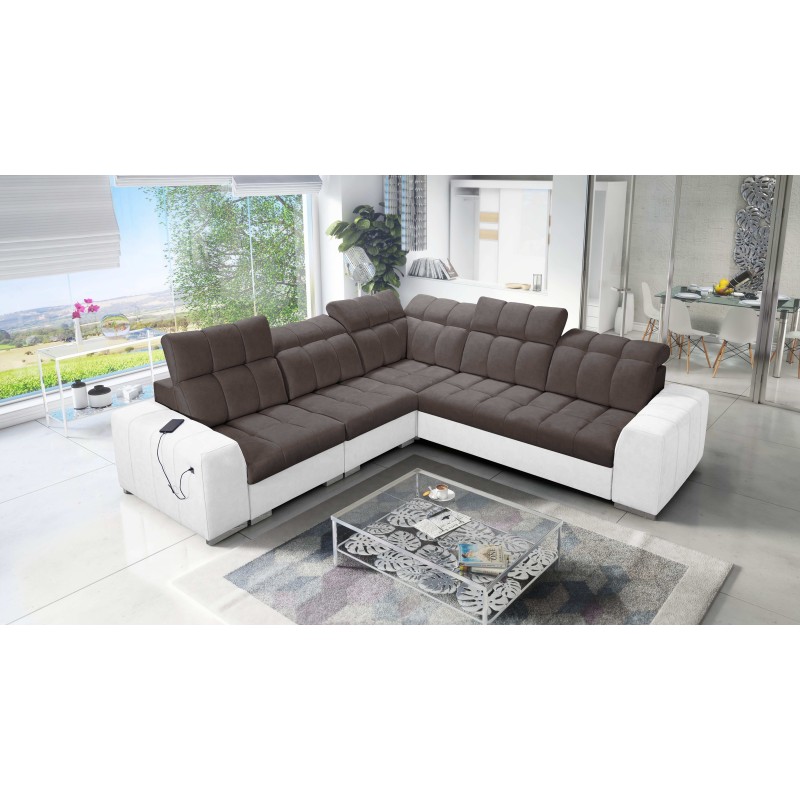 Ecksofa Prisma III mit Schlaffunktion und USB-Anschluss – Komfort und Stil in einem Möbelstück