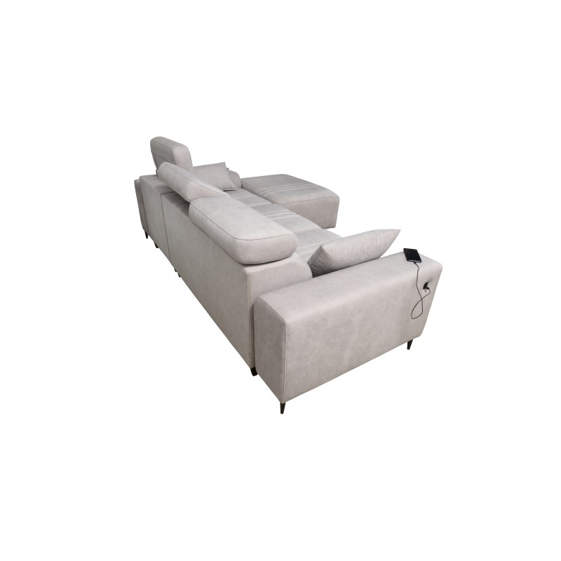 Elegant Verona I Corner Sofa with Sleeping Function - Velvet, Vena 3 | Your Perfect Furniture