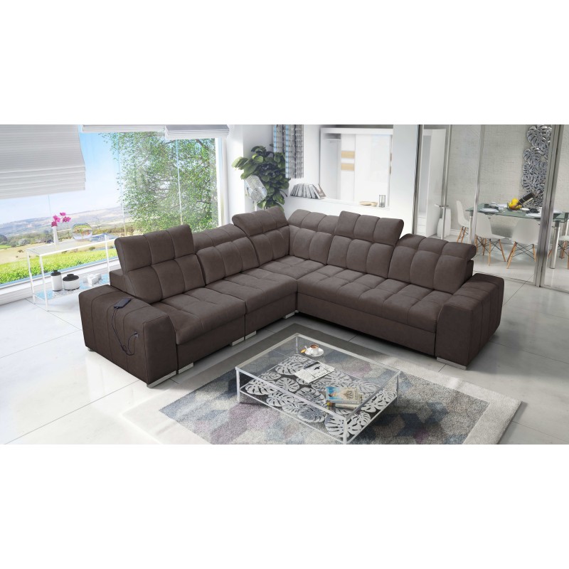 Ecksofa Prisma III mit Schlaffunktion und USB-Anschluss – Komfort und Stil in einem Möbelstück