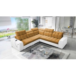 Esquinero Prisma III con función de cama y puerto USB: comodidad y estilo en un solo mueble.