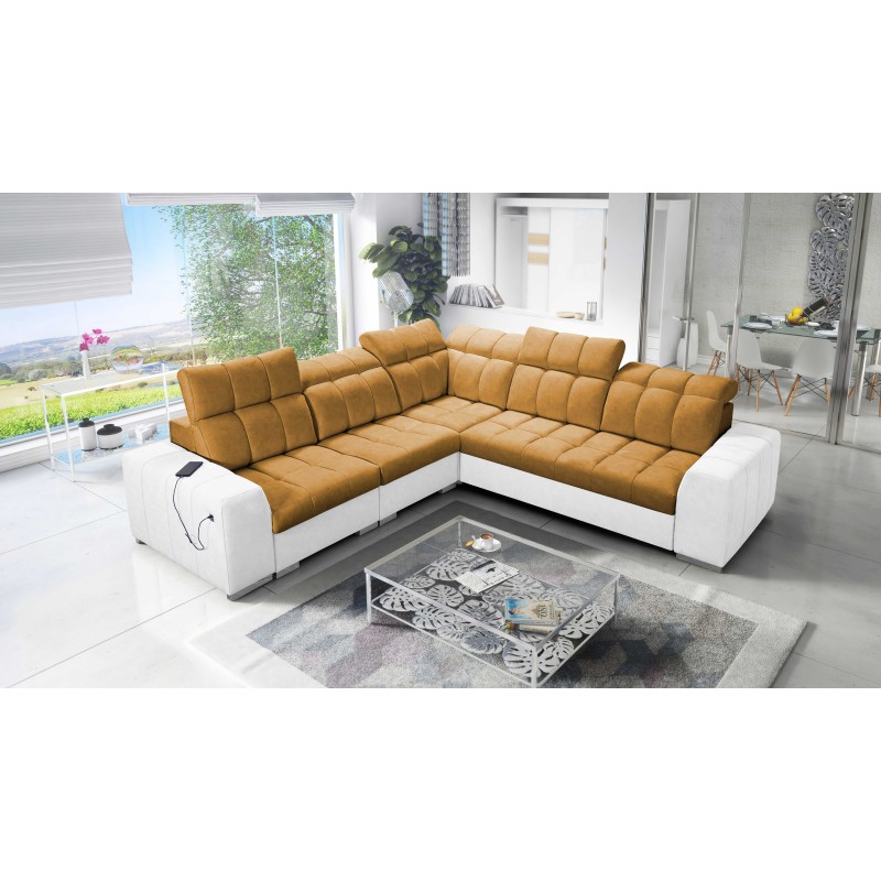 Ecksofa Prisma III mit Schlaffunktion und USB-Anschluss – Komfort und Stil in einem Möbelstück