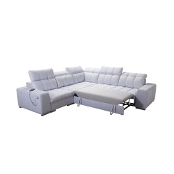 Prisma III corner sofa with sleeping function and USB port – comfort and style in one piece of furniture