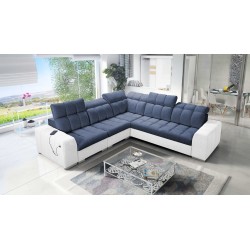 Prisma III corner sofa with sleeping function and USB port – comfort and style in one piece of furniture