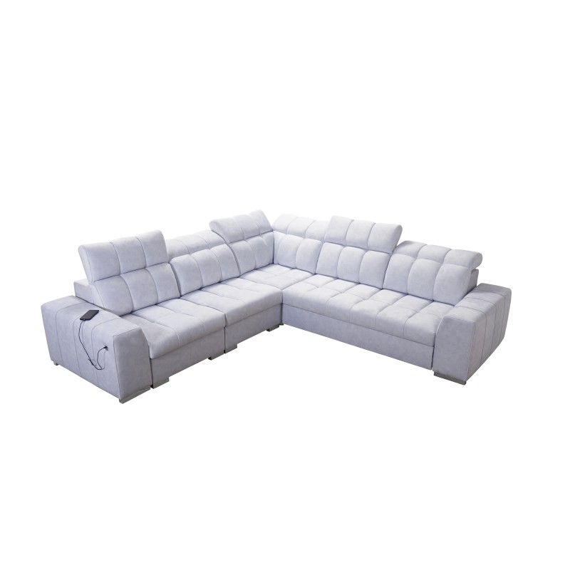 Prisma III corner sofa with sleeping function and USB port – comfort and style in one piece of furniture