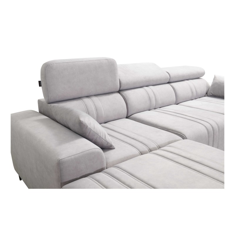 Elegant Verona I Corner Sofa with Sleeping Function - Velvet, Vena 14 | Your Perfect Furniture