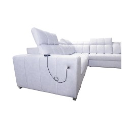 Esquinero Prisma III con función de cama y puerto USB: comodidad y estilo en un solo mueble.