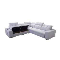 Esquinero Prisma III con función de cama y puerto USB: comodidad y estilo en un solo mueble.