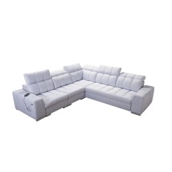 Esquinero Prisma III con función de cama y puerto USB: comodidad y estilo en un solo mueble.