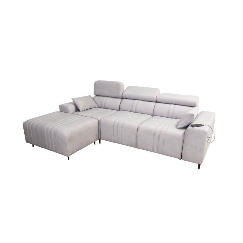 Sofá Esquinero Elegante Verona I con función para dormir - Terciopelo, Vena 14 | Tu mueble ideal