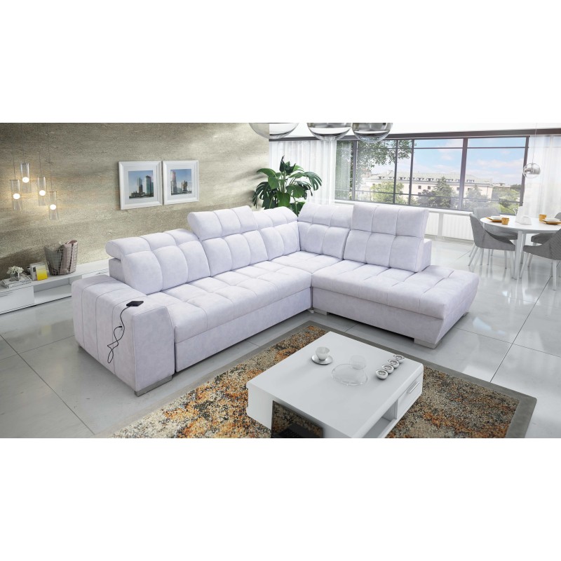 Prisma VII corner sofa with a sleeping function and USB port - designed for your comfort!