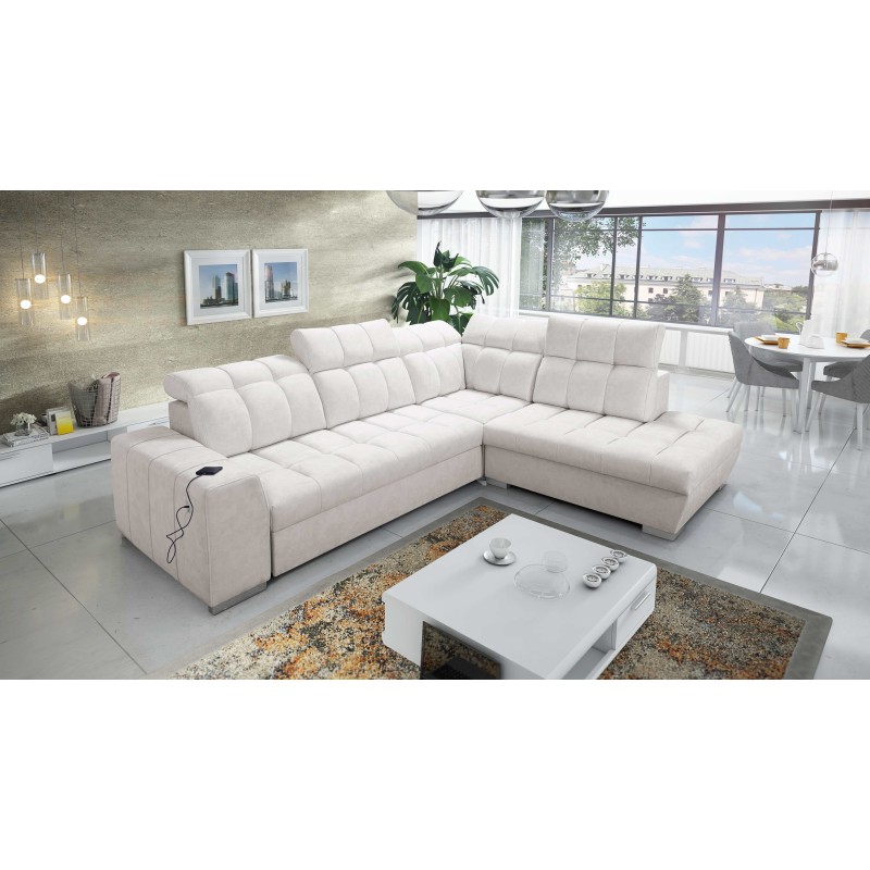 Prisma VII corner sofa with a sleeping function and USB port - designed for your comfort!
