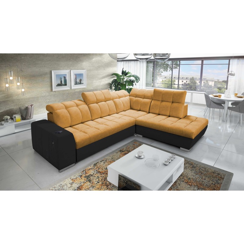Prisma VII corner sofa with a sleeping function and USB port - designed for your comfort!
