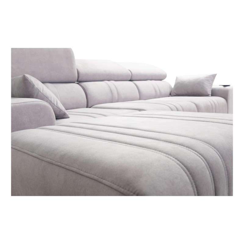 Elegant Verona I Corner Sofa with Sleeping Function - Velvet, Vena 9 | Your Ideal Furniture