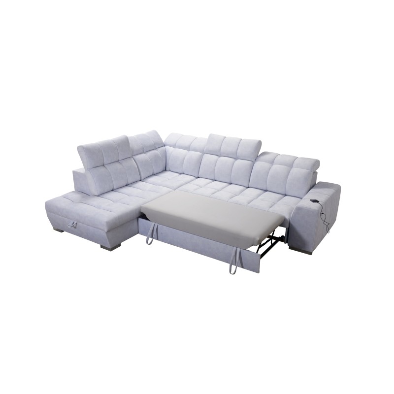 Prisma VII corner sofa with a sleeping function and USB port - designed for your comfort!