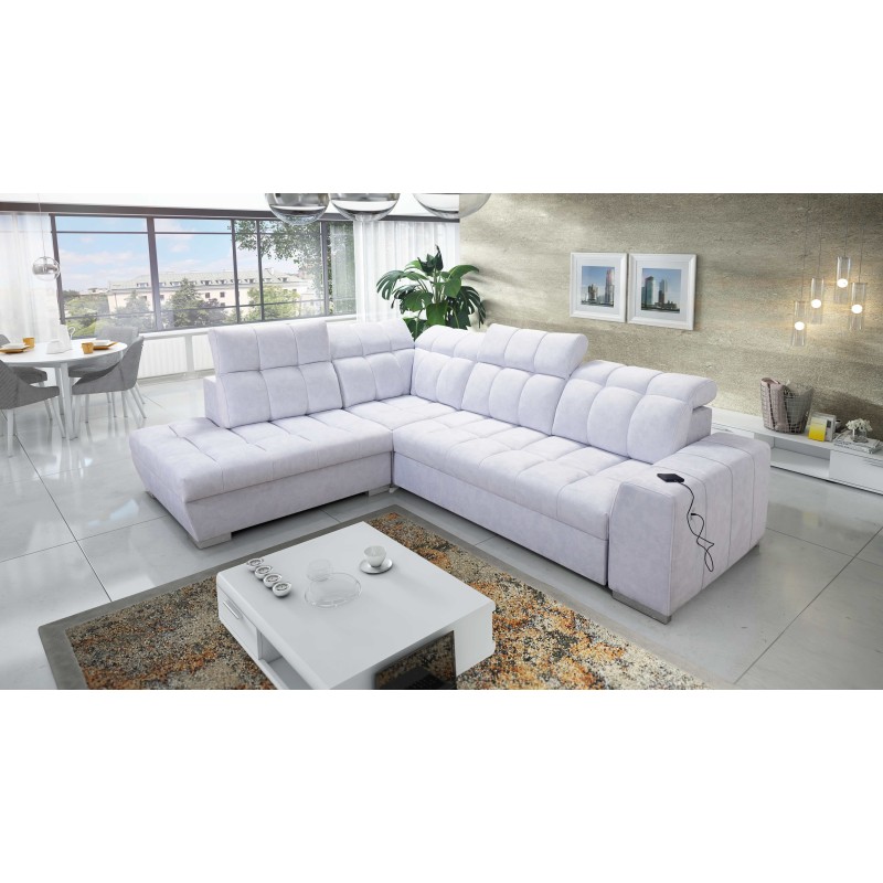 Prisma VII corner sofa with a sleeping function and USB port - designed for your comfort!