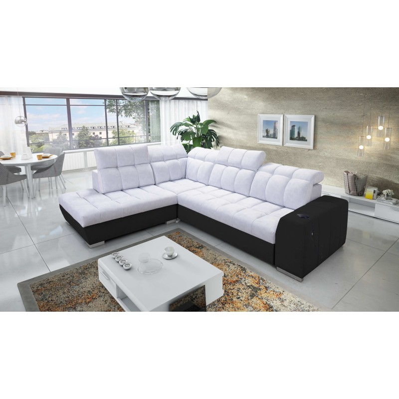 Prisma VII corner sofa with a sleeping function and USB port - designed for your comfort!