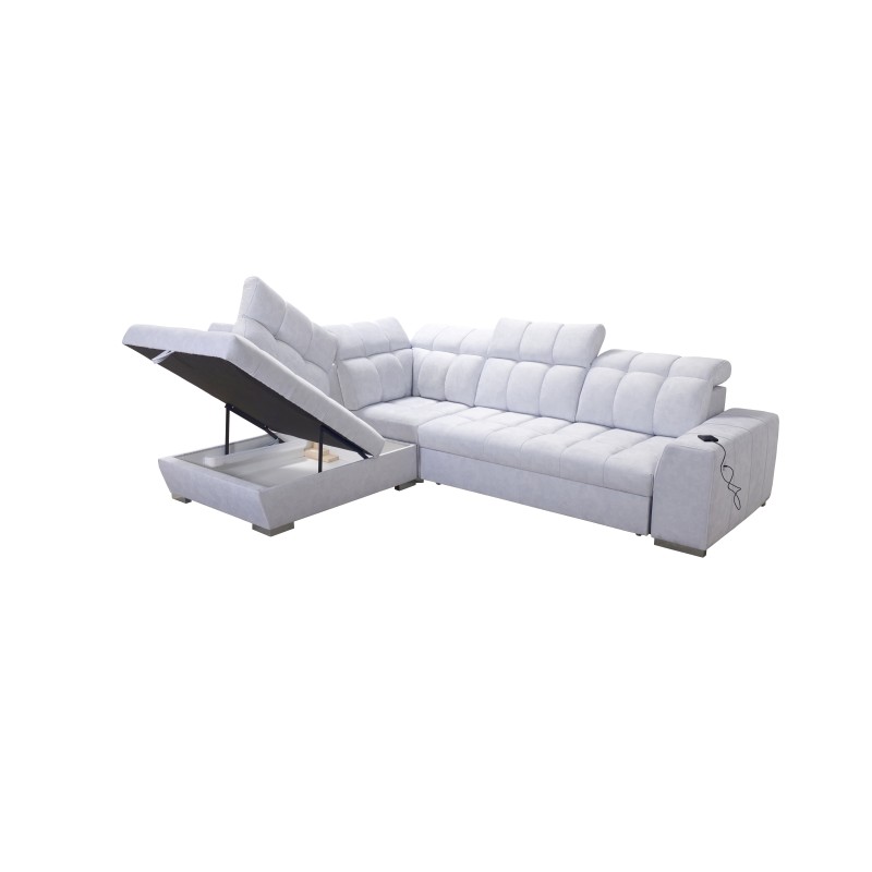 Prisma VII corner sofa with a sleeping function and USB port - designed for your comfort!