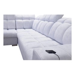 Prisma VII corner sofa with a sleeping function and USB port - designed for your comfort!