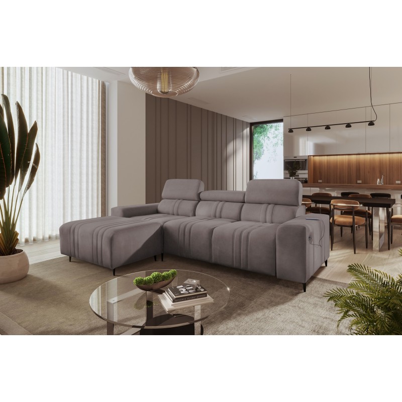 Elegantes Ecksofa Verona I mit Schlaffunktion - Samt, Vena 8 | Ihr ideales Möbelstück