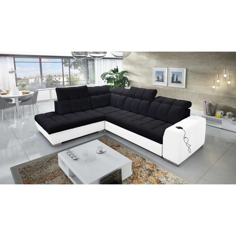 Prisma VII corner sofa with a sleeping function and USB port - designed for your comfort!