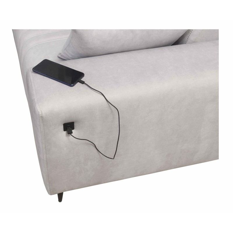 Elegant Verona I Corner Sofa with Sleeping Function - Velvet, Vena 6 | Your Perfect Furniture