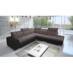 Esquina Prisma IX con función de dormir, puerto USB y contenedor para ropa de cama - Velvet | Apto para mascotas, Terra 26 + Cue