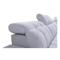 Prisma IX corner sofa with a sleeping function, USB port, and bedding container - Velvet | Pet friendly, Terra 48 + Eco-leather