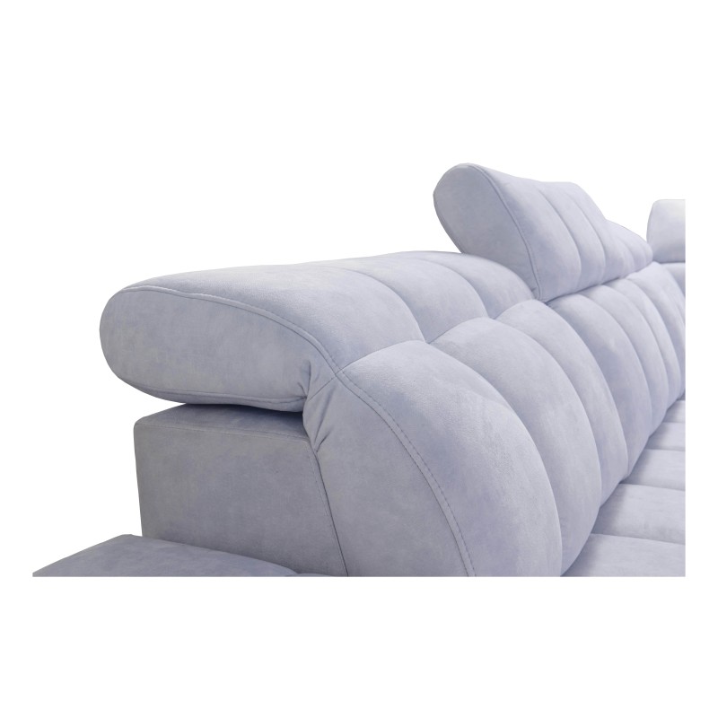 Prisma IX corner sofa with sleeping function, USB port, and bedding compartment - Velvet | Pet friendly, Terra 99 + Eco-leather