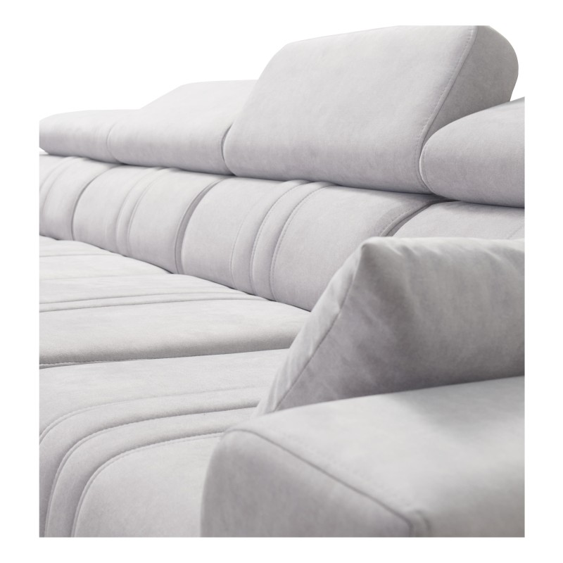 Esquinero Verona XII con función de cama de terciopelo, Vena 13 - Mueble práctico y elegante para tu sala de estar.