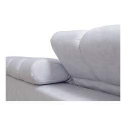 Prisma IX Corner Sofa with Sleeping Function, USB Port, and Bedding Storage - Velvet | Pet Friendly, Terra 76 + Black Eco-leathe