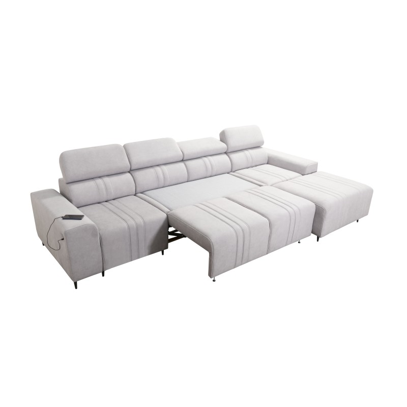 Ecksofa Verona XII mit Schlaffunktion Velours, Vena 13 - Praktisches und elegantes Möbelstück für Ihr Wohnzimmer
