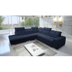 Ecksofa Prisma IX mit Schlaffunktion, USB-Anschluss und Bettkasten - Velvet | Haustierfreundlich, Terra 79