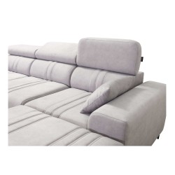 Verona XII Ecksofa mit Schlaffunktion aus Samt, Vena 10 - Praktisches und elegantes Möbelstück für Ihr Wohnzimmer