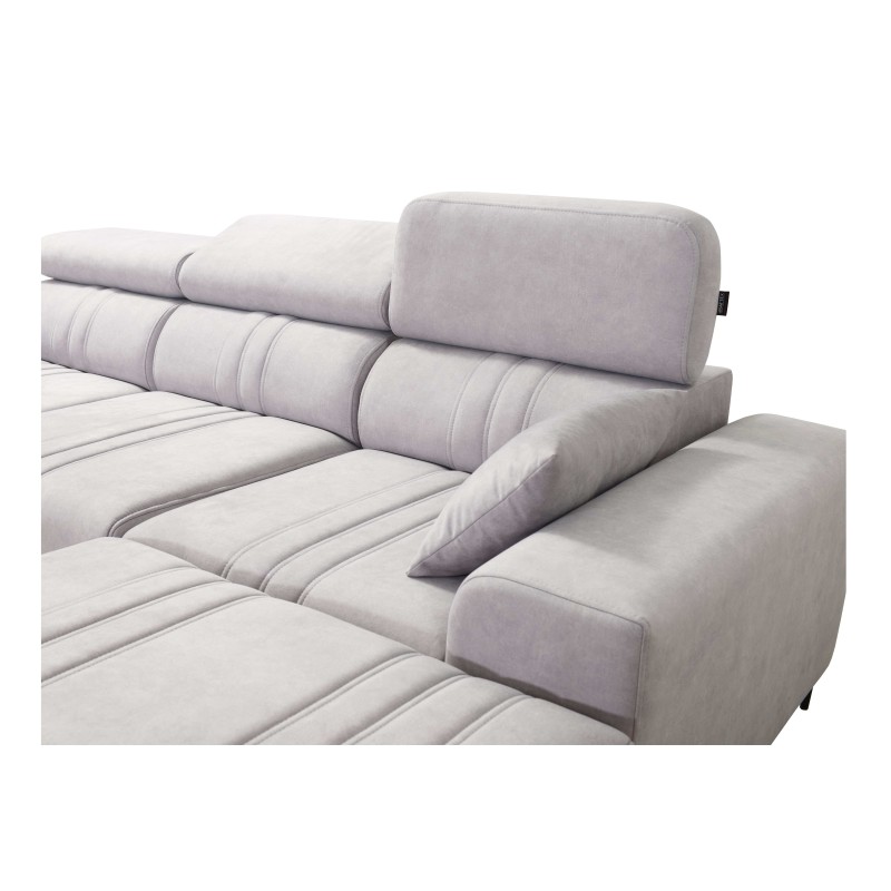 Verona XII Ecksofa mit Schlaffunktion aus Samt, Vena 10 - Praktisches und elegantes Möbelstück für Ihr Wohnzimmer