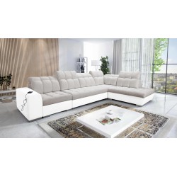 Prisma XI corner sofa with sleeping function and USB port - elegance and comfort