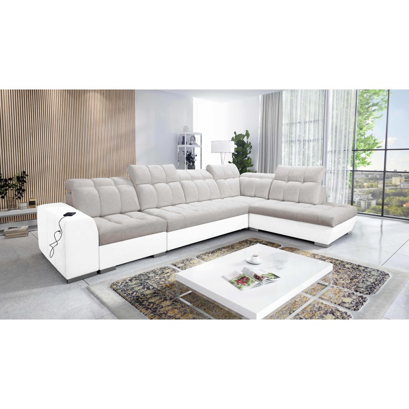 Ecksofa Prisma XI mit Schlaffunktion und USB-Anschluss - Eleganz und Komfort