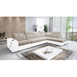 Prisma XI corner sofa with sleeping function and USB port - elegance and comfort