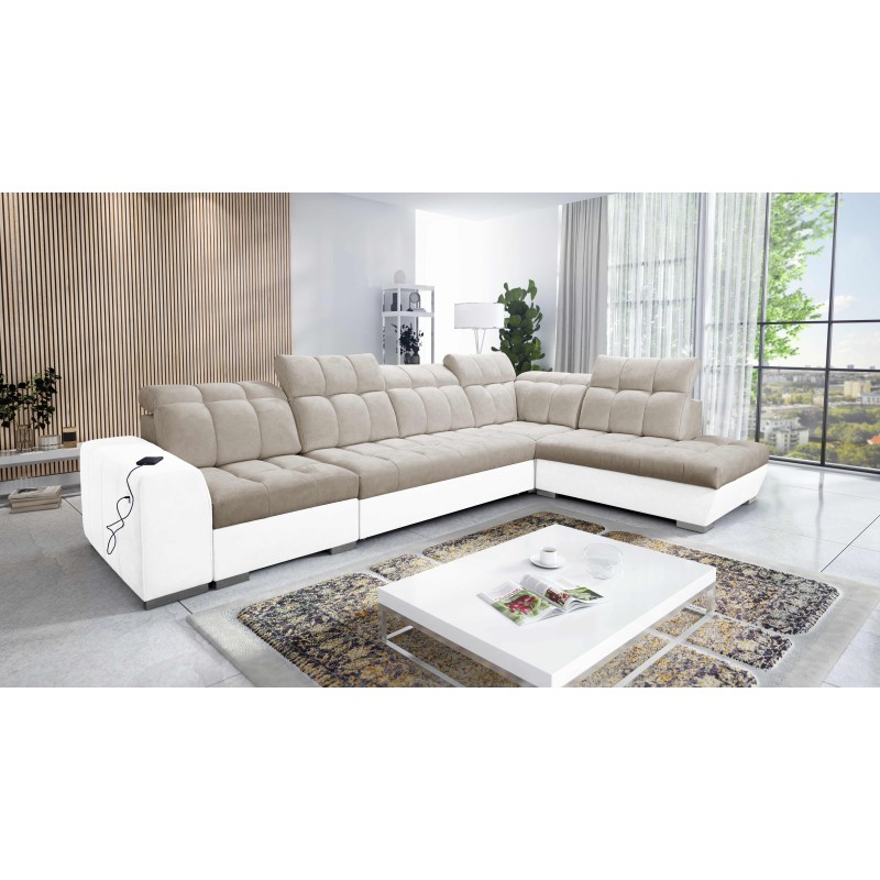 Ecksofa Prisma XI mit Schlaffunktion und USB-Anschluss - Eleganz und Komfort