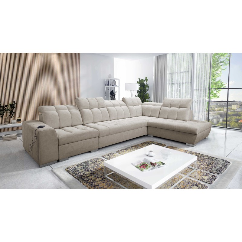 Ecksofa Prisma XI mit Schlaffunktion und USB-Anschluss - Eleganz und Komfort