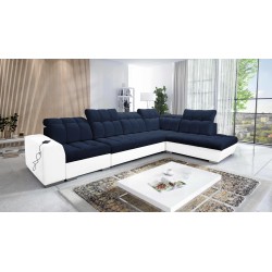 Prisma XI corner sofa with sleeping function and USB port - elegance and comfort