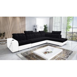 Esquinero Prisma XI con función de cama y puerto USB: elegancia y confort.