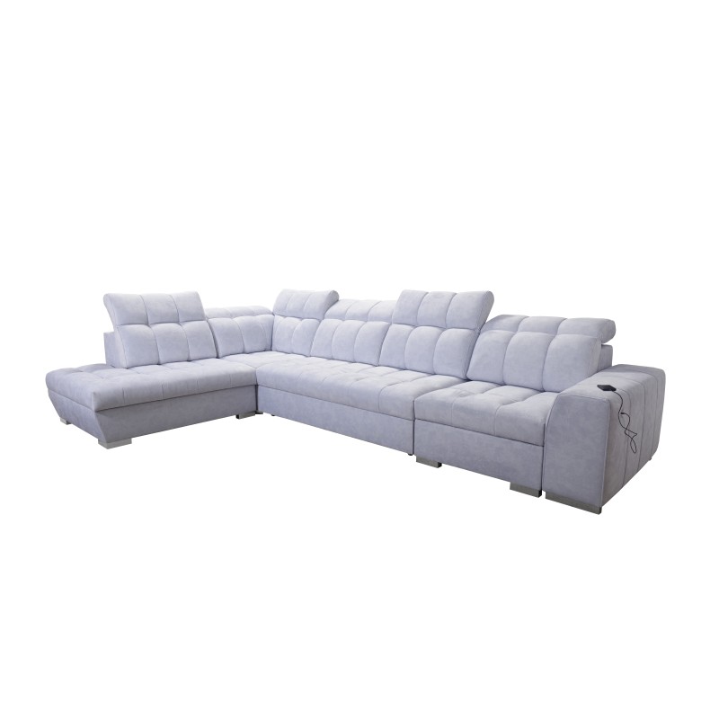 Prisma XI corner sofa with sleeping function and USB port - elegance and comfort
