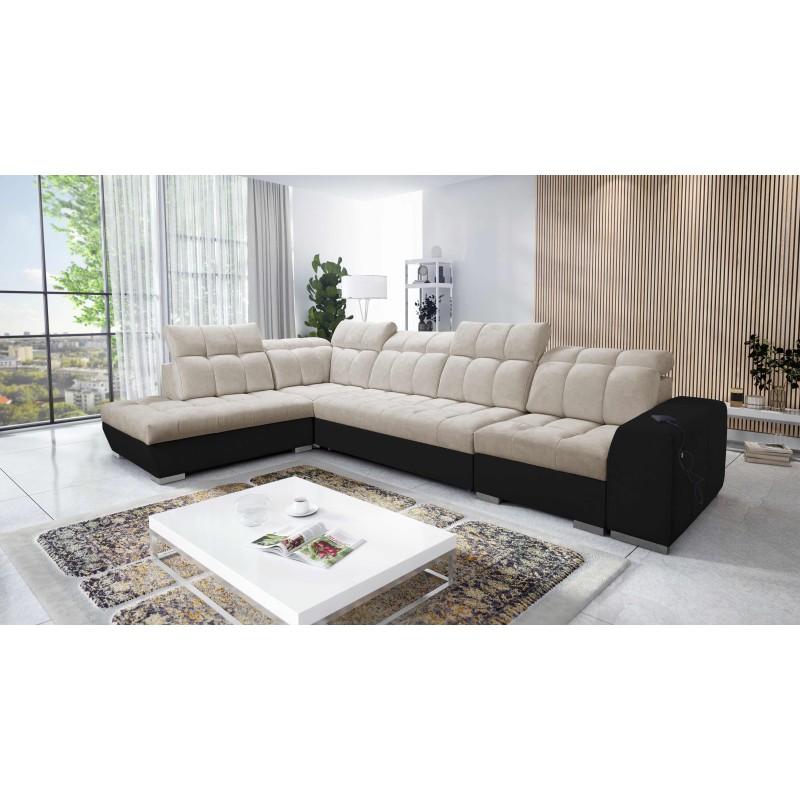 Ecksofa Prisma XI mit Schlaffunktion und USB-Anschluss - Eleganz und Komfort
