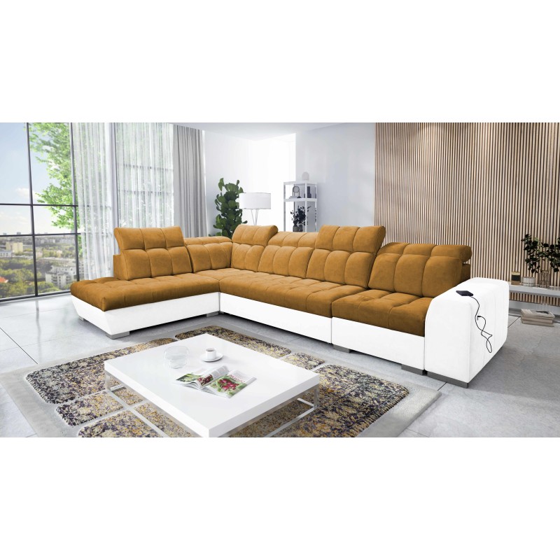 Ecksofa Prisma XI mit Schlaffunktion und USB-Anschluss - Eleganz und Komfort