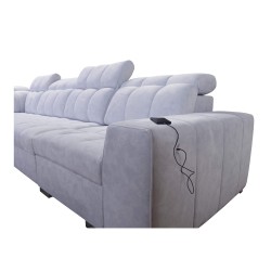 Prisma XI corner sofa with sleeping function and USB port - elegance and comfort