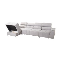Verona XII Corner Sofa with Sleeping Function Velvet, Vena 20 - A Practical and Elegant Piece of Furniture for Your Living Room