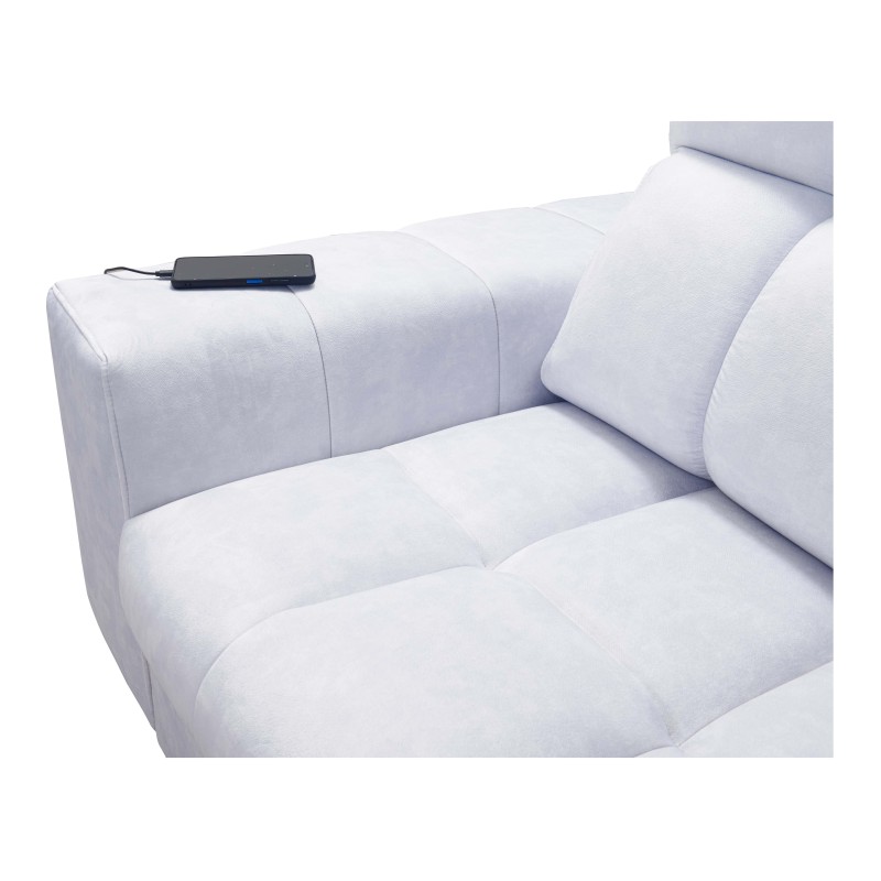 Esquina Prisma XII con función para dormir | Mueble de lujo con puerto USB | Terciopelo | Apto para mascotas, Terra 13 + Ecoskin