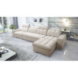 Sofá Esquinero Prisma XII con función para dormir | Mueble de Lujo con Puerto USB | Terciopelo | Apto para mascotas, Terra 13