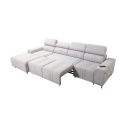 Esquinero Verona XII con función de cama de terciopelo, Vena 13 - Mueble práctico y elegante para tu sala de estar.