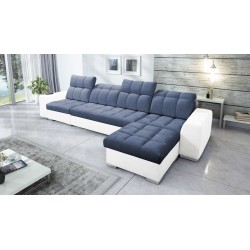 Narożnik Prisma XII z funkcją spania | Luksusowy Mebel z Portem USB | Velvet | Pet friendly, Terra 76 + Ecoskóra